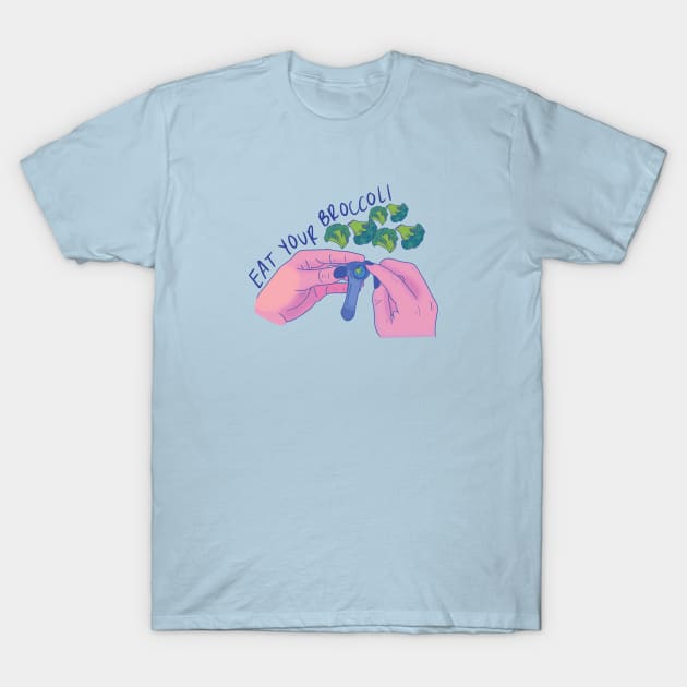 Eat Your Broccoli T-Shirt by Different Timeline